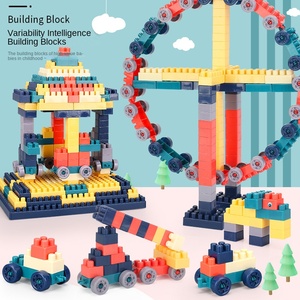 Cross-Border 198PCS Compatible <span class=keywords><strong>Building</strong></span> Block Table Puzzle Partículas grandes Juguete para niños Barril Mosaico Miniaturas - Product Image 3