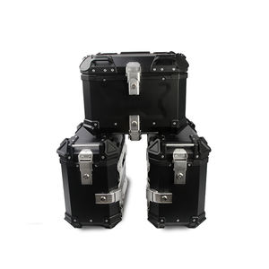 Set di Bauletti Laterali per Moto <span class=keywords><strong>BKS</strong></span> 45L+38L, Valigie in Lega di Alluminio Nero e Argento, Impermeabili, per Coda Moto - Product Image 5