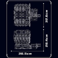Ensemble de blocs de construction éducatifs pour enfants, modèle de supercar F488 V8 à piles électriques ABS, thème camions Yuxing 10130, unisexe