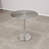 Table et chaises de salle à manger rondes de luxe de haute qualité pour la maison, table de bar en acier inoxydable, meubles de salle à manger, tables de restaurant modernes