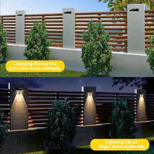 Solar Zaun Licht 2 LED Outdoor Garden Pathway Treppen Wand leuchten Wasserdicht Auto on Off Solar betriebene Beleuchtung - Product Image 5