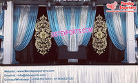 Rideaux bohndi de mariage musulman, tenture d'arrière-plan brodée, pour toile de fond de mariage, Mehndi, 1 pièce