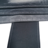 Noir-noir haut stretch ouvert fin legging denim super large 180cm manque tissu denim ciré S34C1288