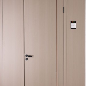 Puerta minimalista de MDF con aislamiento acústico para uso en interiores de hogares y oficinas. - Product Image 1