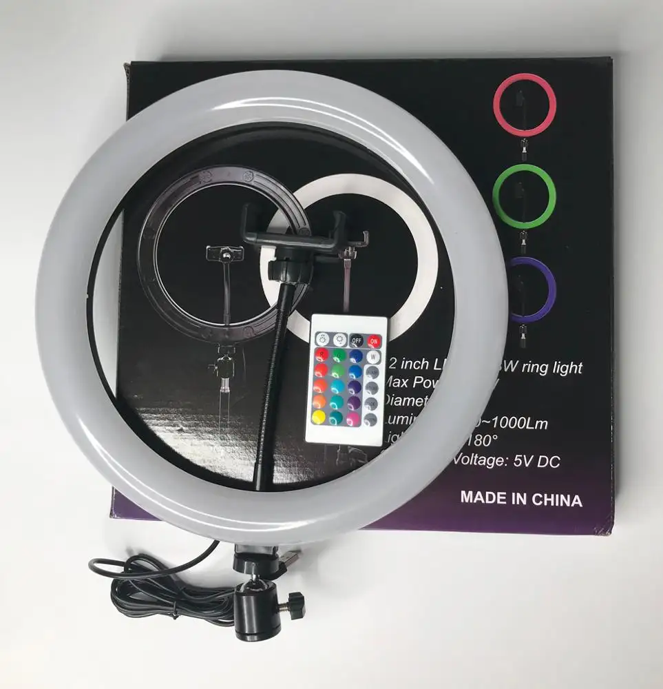 Lampu Cincin Led Rgb 12 Inci, Lampu Cincin Led dengan Tripod Video Live, Foto CPYP