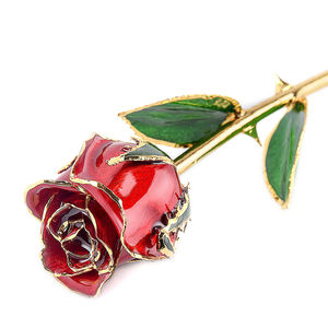 San valentino all'ingrosso fatto a mano semi-fioritura Rose fresche conservati con gambo 24k oro immerso rosa eterna - Product Image 1