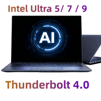Laptop Bisnis AI Metal 15.6 Inci Intel Ultra 5 7 9 225H 255H 285H RAM DDR5 8GB 16GB 32GB 64GB WIFI 6 Thunderbolt