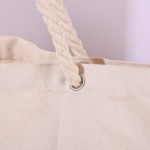 Borsa da Spiaggia Personalizzata in Lino e Tela con Manici in Corda, Ecologica, per Regali e Shopping - Product Image 4