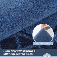 Tapis d'entrée intérieur noir absorbant l'eau, à rayures touffetées, antidérapant, lavable, résistant aux taches, adapté aux animaux domestiques