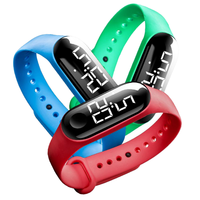 Jam tangan LED olahraga anak Pria Wanita, jam tangan gelang elektronik LED Digital tahan air layar sentuh 2025