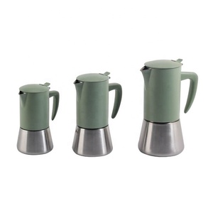 Hot selling custom 2/4/6/10 <b>cup</b> Stainless Steel <b>espresso</b> coffee maker moka pot - Product Image 3