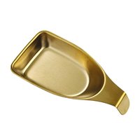 Petite coupelle à sauce dorée en acier inoxydable 304 de style coréen, pour usage commercial, créative, pour pâte de crevettes et boulettes de viande