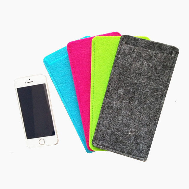 Spot Supply Portable Anti-Fall Durable Nonwoven Felt Square Protective Cover for Mobile Phones Wallets Coin Purses Open Closure