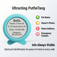 Badge électronique Beambox pour petit chien, collier personnalisé avec affichage numérique LED, tenue de vacances, application Android