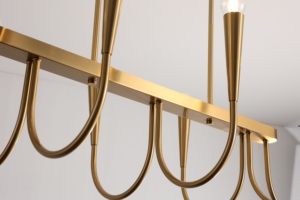 Luminaire américain de luxe en or noir Designer pour îlot de salle à manger Lustre à bras oscillant de style rétro pour le salon Suspension moderne - Product Image 3