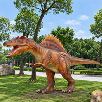 Dinosaure animatronique en silicone sur mesure, simulé, à commande par servomoteur, fabriqué sur mesure pour le centre National Geographic