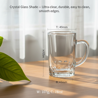 Verre à shot transparent de haute qualité avec poignée pour boire du spiritueux blanc, vente en gros d'usine