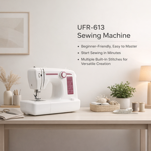 UFR-613 Macchina da Cucire Domestica Multifunzione Economica, Punto Annodato, Materiale in Ferro, 16 Punti, Cucitura Asola per Utenti Domestici - Product Image 3