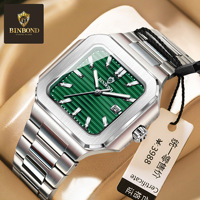 QUARTZ B7086 Jam Tangan Pria Konsep Mewah Merek Ternama Asli Olahraga Gas Ritium Trendi Binband Persegi Dial Besar