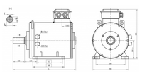 Motor Síncrono de Imán Permanente Refrigerado por Líquido Personalizado, Motor Servo IE4 de Alta Eficiencia, Montaje con Brida, Locomotora de Nueva Energía
