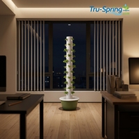 Tour d'irrigation verticale hydroponique automatique Tru-Spring à 9 niveaux avec pompe, anti-UV, multimédia, pour une croissance plus rapide à la ferme, à la maison ou au jardin