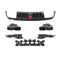 Lèvre de pare-chocs arrière et embout d'échappement pour Mercedes Benz Classe C 4 portes W205 2015-2021, diffuseur de pare-chocs arrière, séparateur