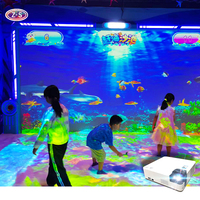 Jeu interactif de projection de sable, expérience immersive de plage, solution de projection intérieure pour parcs de trampolines