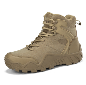 HPB01 Promotion Stock – Bottes d'entraînement montantes en daim marron désertique et noir AS33 - Product Image 2