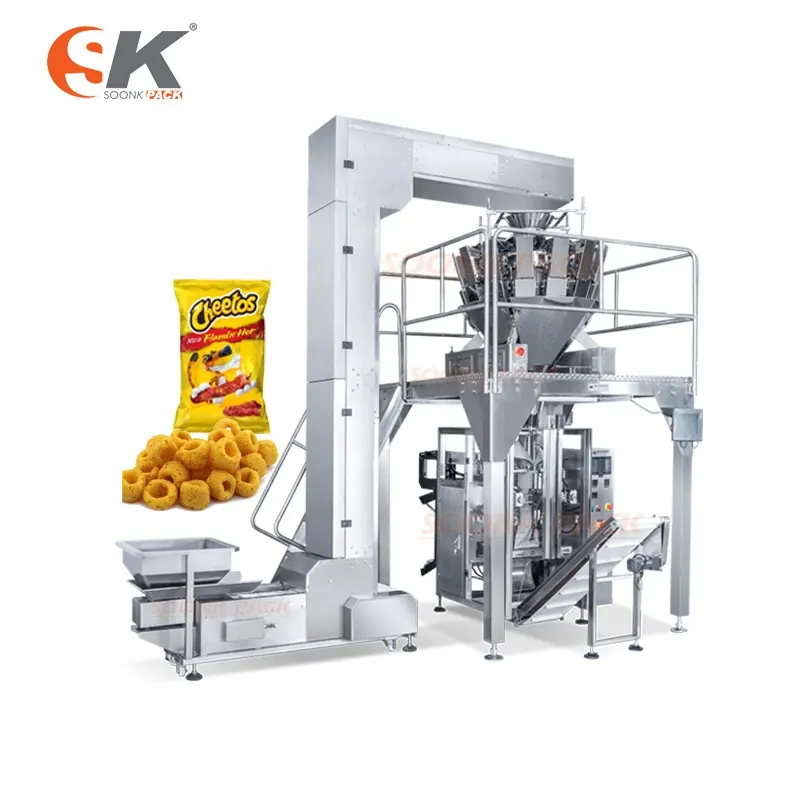 Soonkpack SK-L720DT Automatische Chips Gepofte Snacks Chin Chin Verpakkingsmachine Fabriek In Foshan Goedkope Prijs