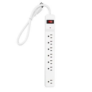 Multiprise ETL certifiée PLUGTUL HT-H61A2 490J avec protection contre les surtensions, 7 prises (6+1 transformateur), 15A 125V, câble de 1,5-25 pieds - Product Image 3