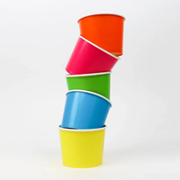 Gobelets jetables biodégradables en papier kraft rose personnalisables pour desserts et glaces à emporter, 4oz, 6oz, 8oz, 12oz, 16oz, avec logo personnalisé