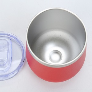Hoogwaardige eivormige, gepoedercoate dubbelwandige roestvrijstalen koffiemok met schuifdeksels voor dagelijkse koffie, wijn, melk en andere dranken - Product Image 4