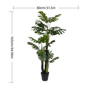 Pas cher Prix Turtleback Bonsaï Arbre Grand <span class=keywords><strong>Monstera</strong></span> Feuilles De Mariage Résistant En Plastique Pot Bureau Paysage Décor Plante Artificielle - Product Image 2