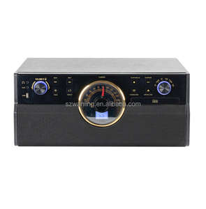 Tocadiscos Bluetooth Empire 6 en 1 con 3 velocidades y radio FM <span class=keywords><strong>de</strong></span> estilo moderno <span class=keywords><strong>de</strong></span> mediados <span class=keywords><strong>de</strong></span> siglo, reproductor <span class=keywords><strong>de</strong></span> CD y entrada <span class=keywords><strong>auxiliar</strong></span> <span class=keywords><strong>de</strong></span> 3.5 mm - Product Image 5