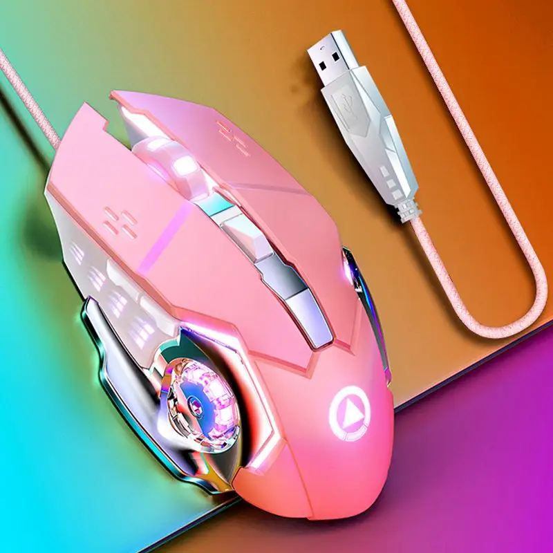 2022 New Cheap G15 Ergonomic Wired Mouse Sem Fio Rgb light wheel Smart Game Mechanical Mouse For Computer PC Laptop