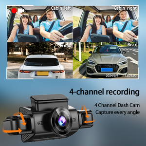 2K 1080P <span class=keywords><strong>4</strong></span> canales 360 Panorama coche <span class=keywords><strong>DVR</strong></span> visión nocturna WiFi Dash Cam Auto Video Recorder coche 256GB almacenamiento Dash Cámara lente Dual - Product Image 3