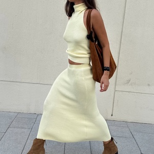 New High Quality Custom logo Two Piece <b>Set</b> <b>Sexy</b> Women Clothing Women's <b>Sets</b> tank Top Skirt <b>Set</b> for Ladies Girls - Product Image 2