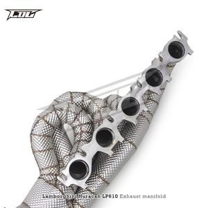 Tête de course automatique pour Lamborghini <span class=keywords><strong>Gallardo</strong></span> LP550/LP560/LP570/LP580/LP610 V10 5.2L 2010-2014 bouclier thermique 304 tuyau collecteur d'échappement - Product Image 3