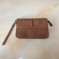 Sac à main en cuir PU marron vintage pour hommes, vente en gros
