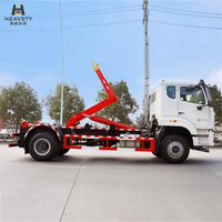 Camión de Basura HEAVSTY Diésel Manual 4x2 Cabina Ancha con Gancho de Elevación, Suspensión de Cuatro Puntos, Transferencia de Contenedores Múltiples, Carrocería Desmontable