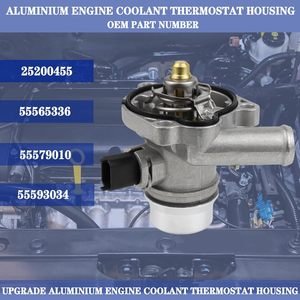 Conjunto de Carcasa de Termostato de Motor para Chevrolet Cruze 2011-2020, Pieza de Repuesto de Aluminio, Nuevo Modelo C20210000136 - Product Image 2