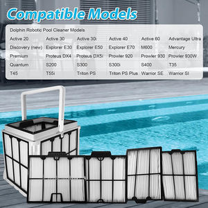 Panier de filtration ultra fin compatible avec les robots nettoyeurs de piscine <span class=keywords><strong>Dolphin</strong></span>: S50, Active 10, Echo, Nautilus CC, Encore, <span class=keywords><strong>E10</strong></span> - Product Image 6