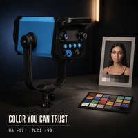 Lumière vidéo LED COB 260W, 2700-6500K, bicolore, lumière de remplissage de studio, CRI élevé Ra 98, durée de vie longue de 50 000 heures