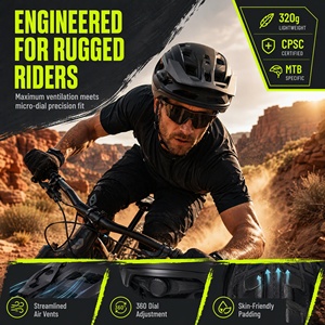 <span class=keywords><strong>Casco</strong></span> de Ciclismo Ajustable para Bicicleta de Montaña DUAL SPORT, Estándar CE EN1078, <span class=keywords><strong>Casco</strong></span> de Ciclismo Transpirable para Adultos, con Visera Extraíble - Product Image 3