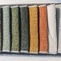Tissu d'ameublement uni en polyester 100% tissé sur mesure 260 GSM, résistant aux déchirures, 16 options de couleurs pour coussins de canapé et oreillers en peluche