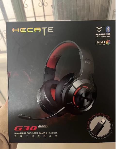 EDIF-rR HECATE G30S Thunderbolt Edition 2.4G Wireless for Dual-mode Gaming Headphones ENC Noise Cancelling IPX-2