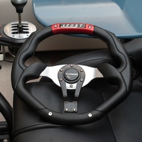 TIYPEOR Nouveau design Volant de course universel personnalisé avec logo pour simulateur de jeu 350 mm plat pour drift