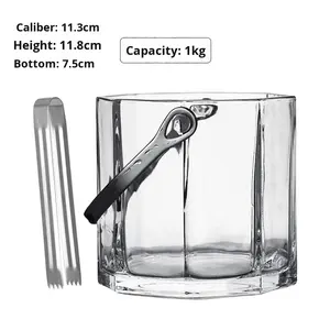 Seau à glace moderne en verre portable pour bar créatif petit vin en PP et pour le refroidissement du <span class=keywords><strong>champagne</strong></span> pour les glaçons de fête et de bière - Product Image 6