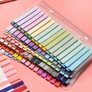Self-Adhesive PET Material <b>Memo</b> <b>Pads</b> Brightly Colored Transparent Ruler for Back-to-School Season Student Supplies - Product Image 4