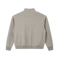 Haut à col à revers pour homme, nouvelle collection automne, style Old Money européen et américain, à manches longues, coupe ample, avec demi-fermeture éclair et capuche